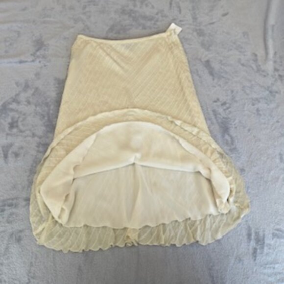 Lauren Ralph Lauren Women's 100% Silk Beaded Lined Ivory Skirt 10 NWT - Picture 9 of 15